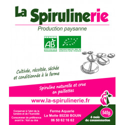 Spiruline Bio en comprimés produit de France Bretagne 540g