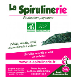 Acheter Spiruline Bio francaise 540g. Produit de France Vendée en paillettes Cure de 6 mois 