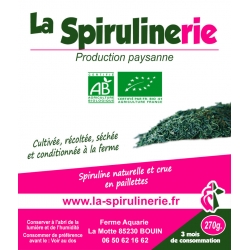 Acheter Spiruline France Bio artisanale Bouin en paillettes cure 3 mois